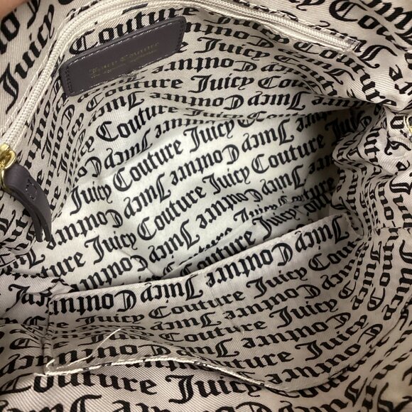 Juicy Couture Gray Faux Sherpa Teddy Handbag - Picture 13 of 15